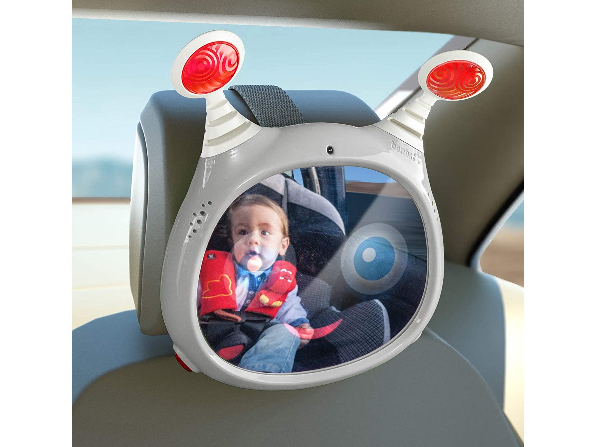 Baby car mirror outlet with fan